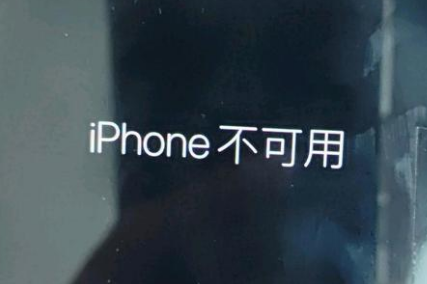 万载苹果服务网点分享锁屏界面显示“iPhone 不可用”如何解决 